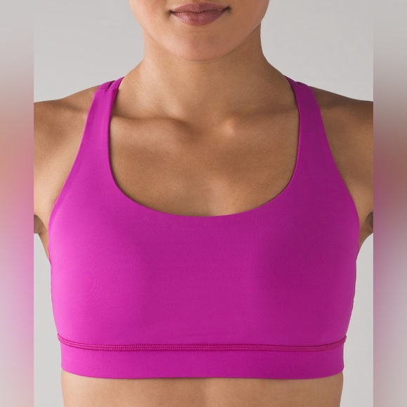 EUC Lululemon Energy Bra Polar Pink Strappy Athleisure Size 8 - Picture 2 of 6